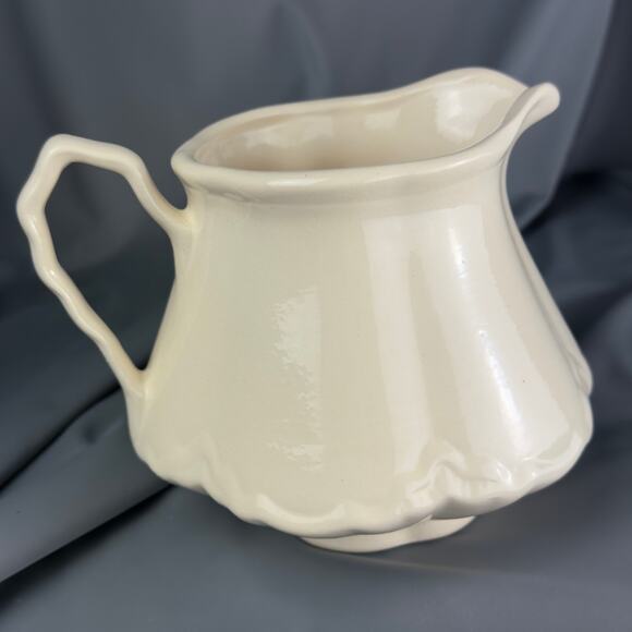 Vintage Yellow Rose Floral Cream Pitcher Jug Ceramic Ironstone Style - Picture 5 of 8